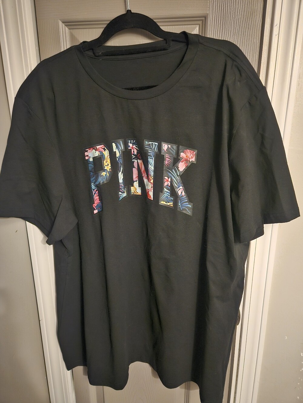 BRAND NEW ** Black T-Shirt with Floral